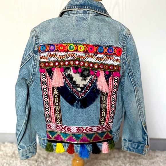 Jeans Jacket with Embroidered on the Back - Picture 1 of 4